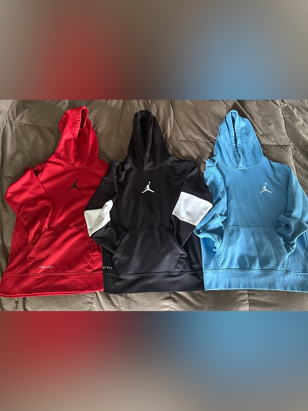 Set of 3 Jordan boys hoodies size Medium